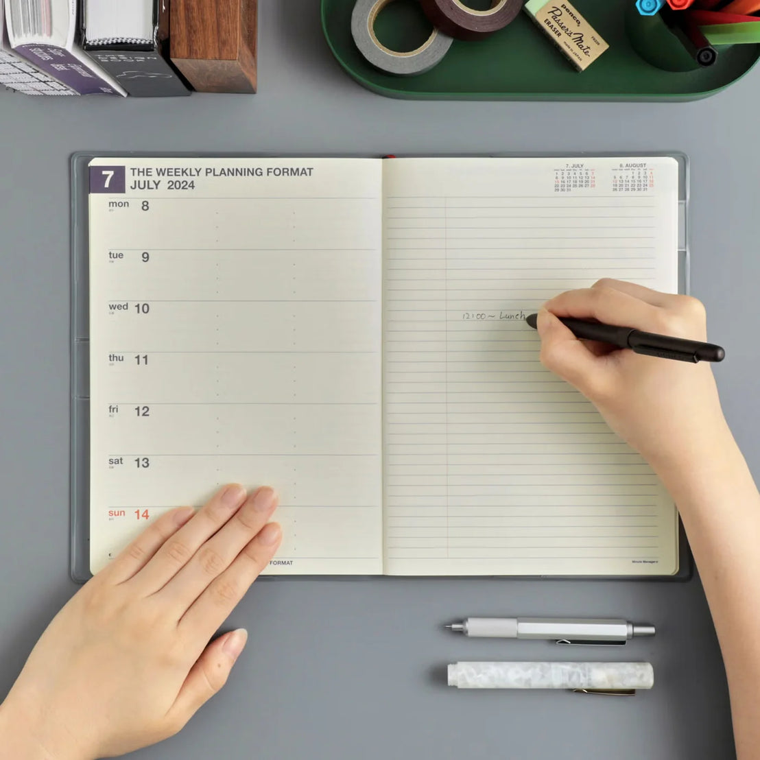 2027 Weekly A5 Planner Minute Manager | Navy