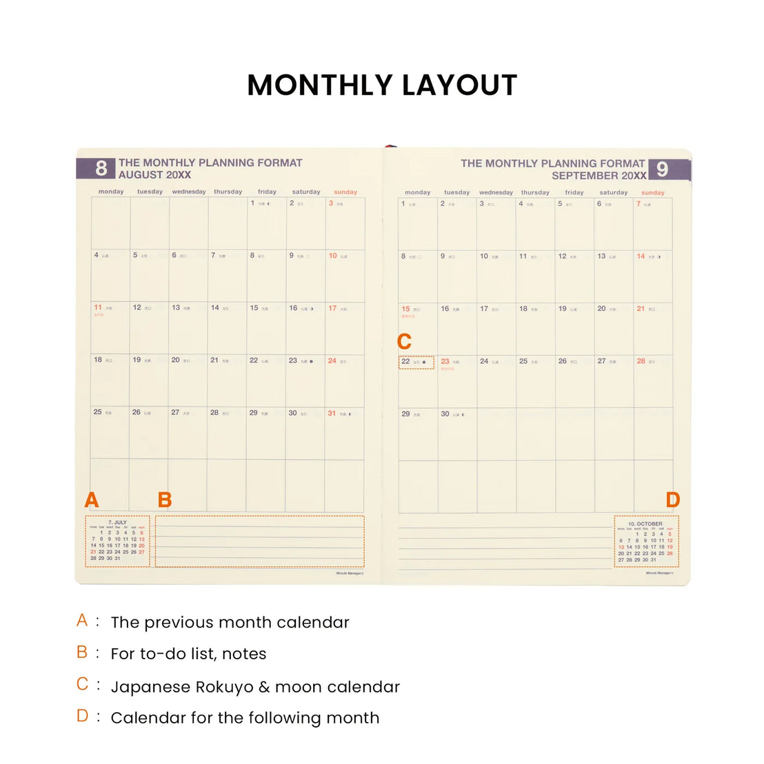 2027 Weekly A5 Planner Minute Manager | Navy