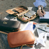 Black Brown Writer Case