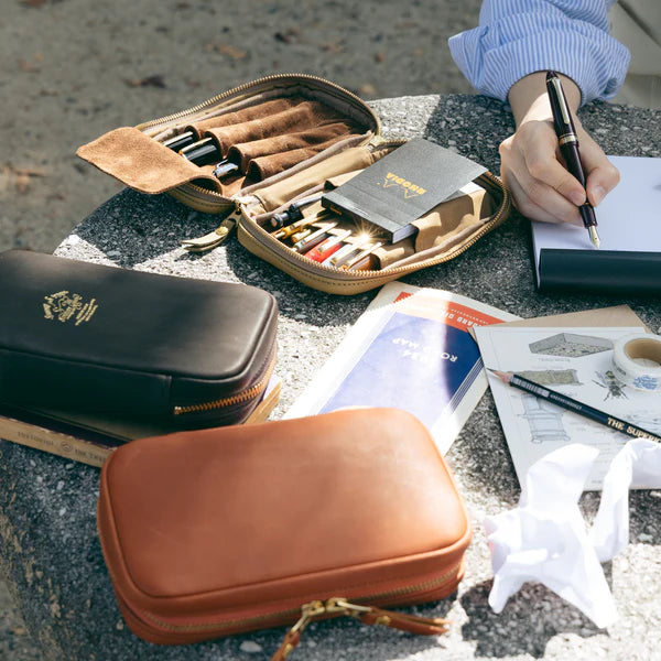 Black Brown Writer Case