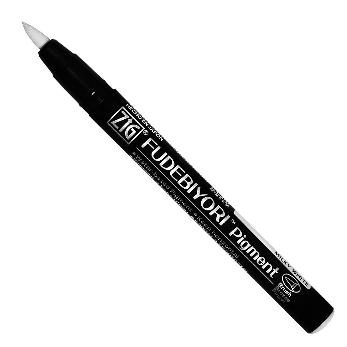 Zig Fudebiyori White Pigment Brush Pen