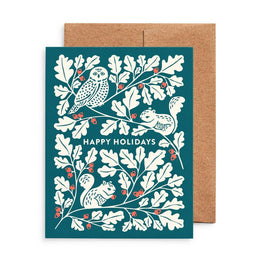 Owl & Squirrels Oak, Nuthatch Studio