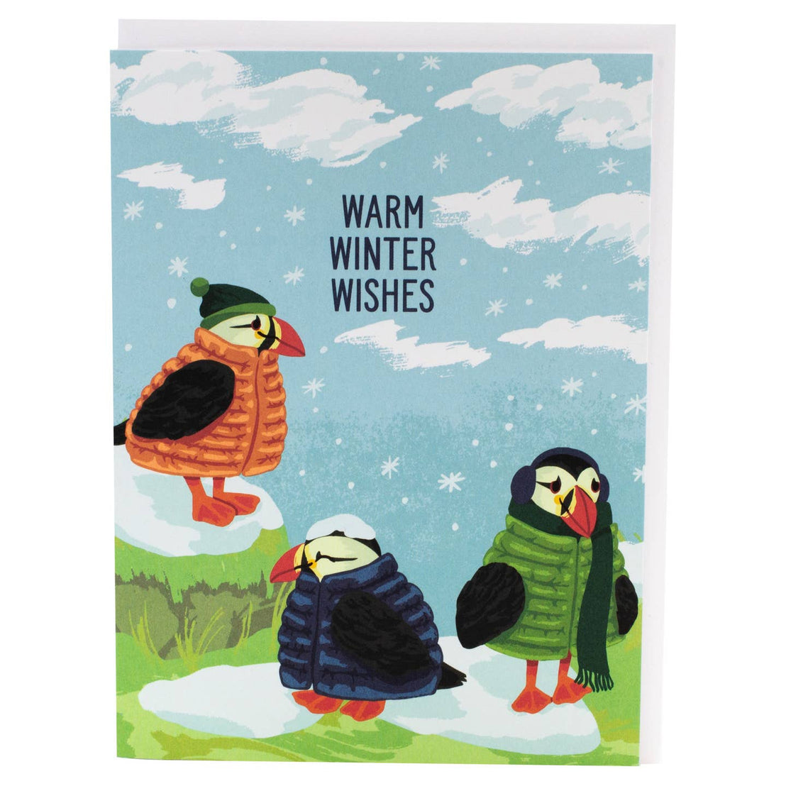 Puffins in Puffer Vests, Smudge Ink