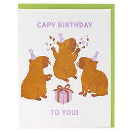 Capybara Birthday Party, Smudge Ink