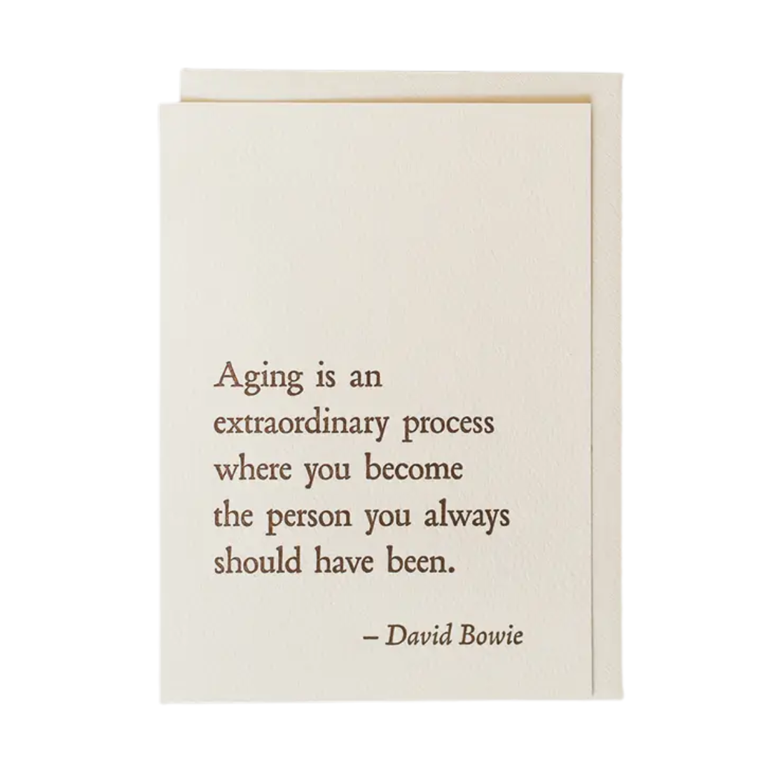 David Bowie Aging Quote, Folio Press & Paperie