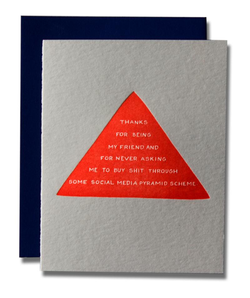 Pyramid Scheme, Ladyfingers Letterpress