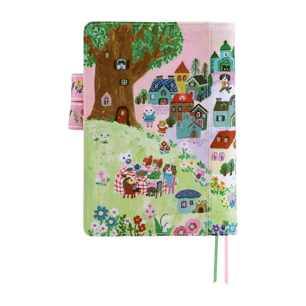 Hobonichi 2027 Cousin A5 Yumi Kitagishi: White Cat Village Cover