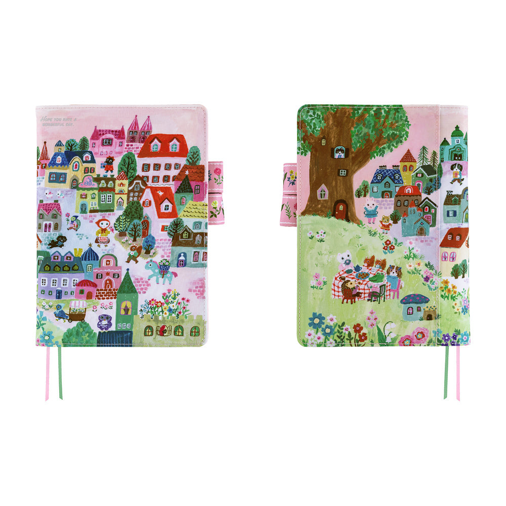 Hobonichi 2027 Cousin A5 Yumi Kitagishi: White Cat Village Cover