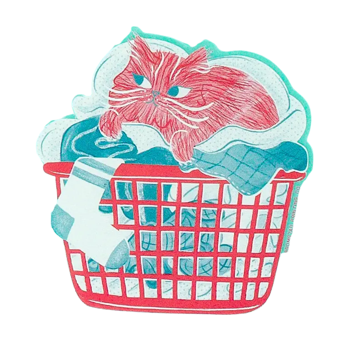Laundry Cat Sticker