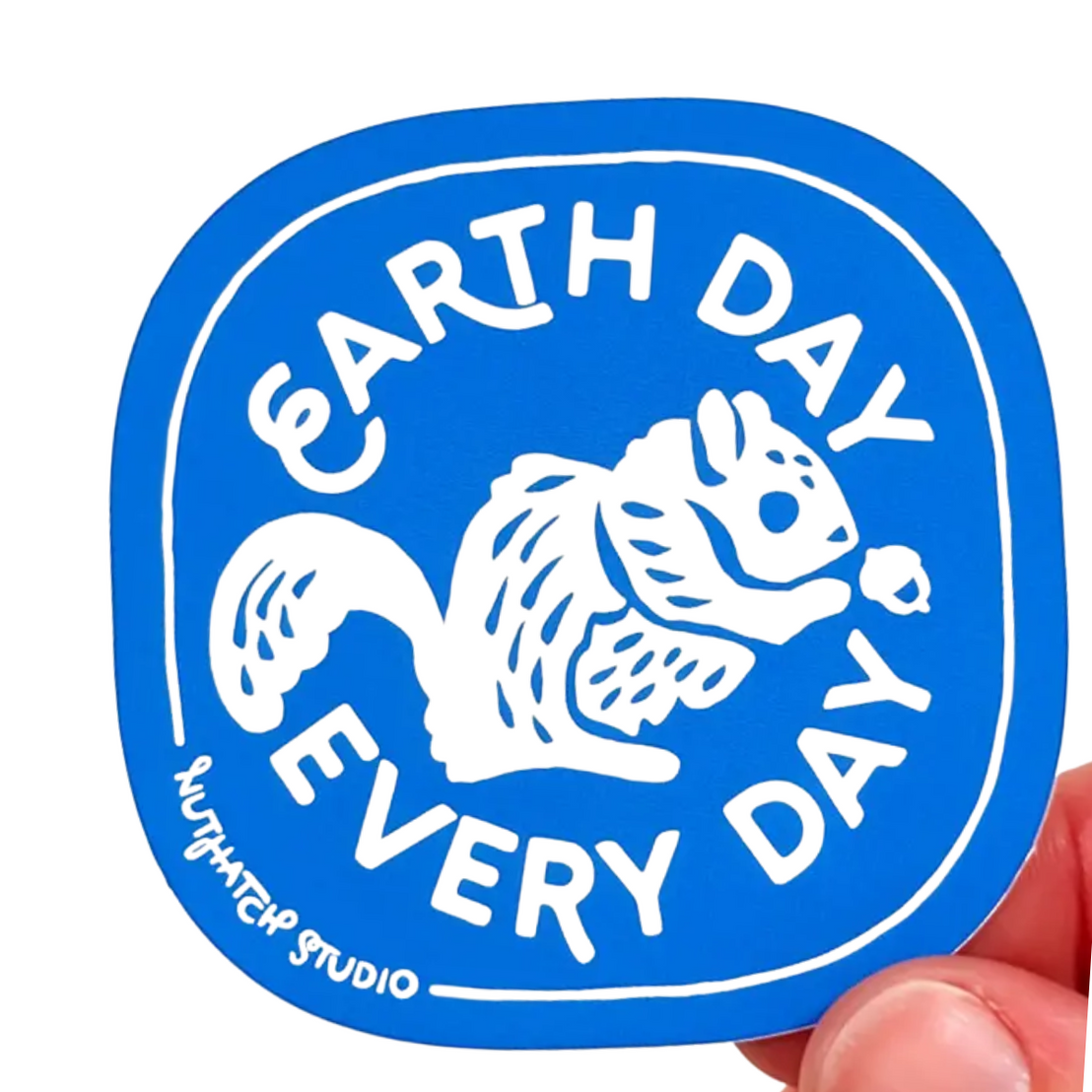 Earth Day Every Day Squirrel Sticker