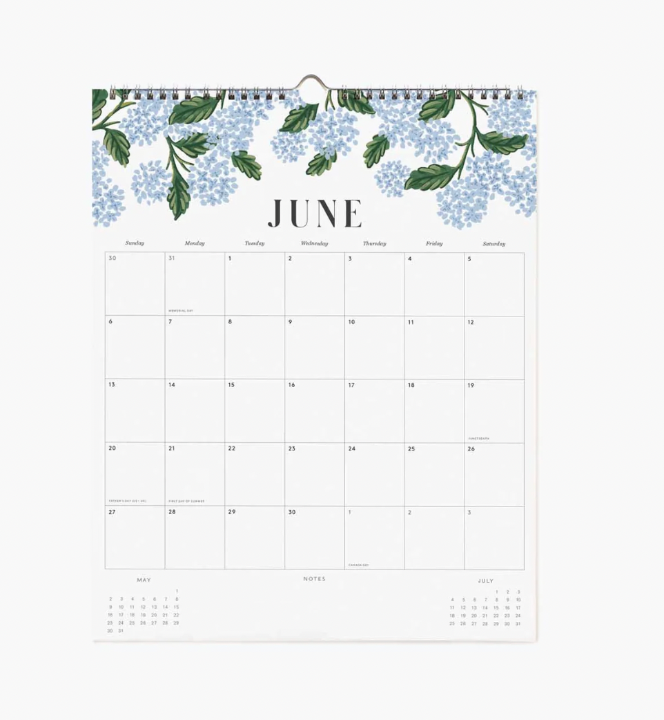 2027 Floral Appointment Wall Calendar