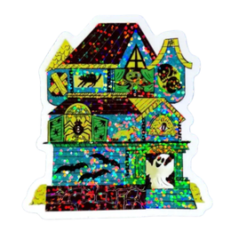Ghoul House Blue Sticker