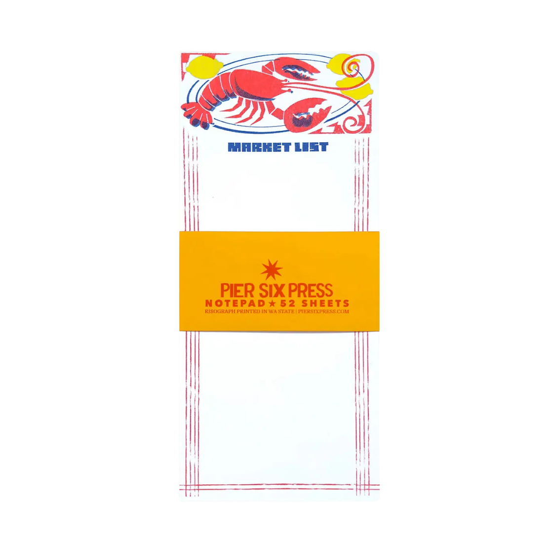 Lobster Market List Pad