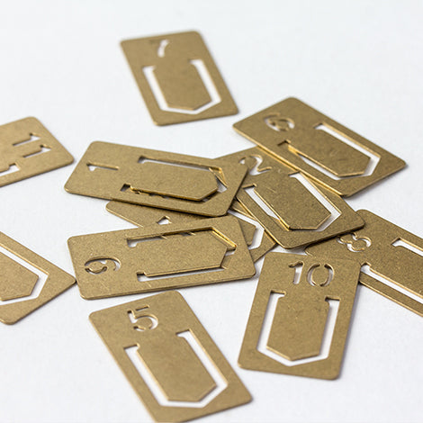 TRC Brass Number Clips, Traveler's Company