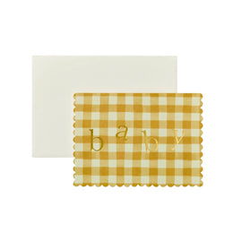 Mustard Gingham Baby, Wanderlust Paper Co.