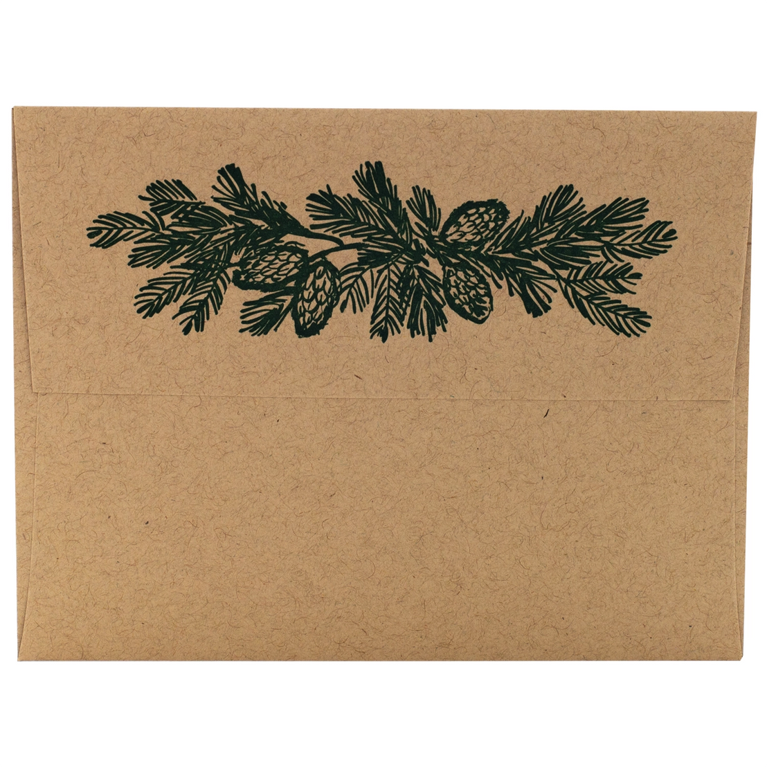 Letterpress Pine Branches Boxed Set, Smudge Ink