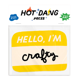 Hello Crafty Nametag