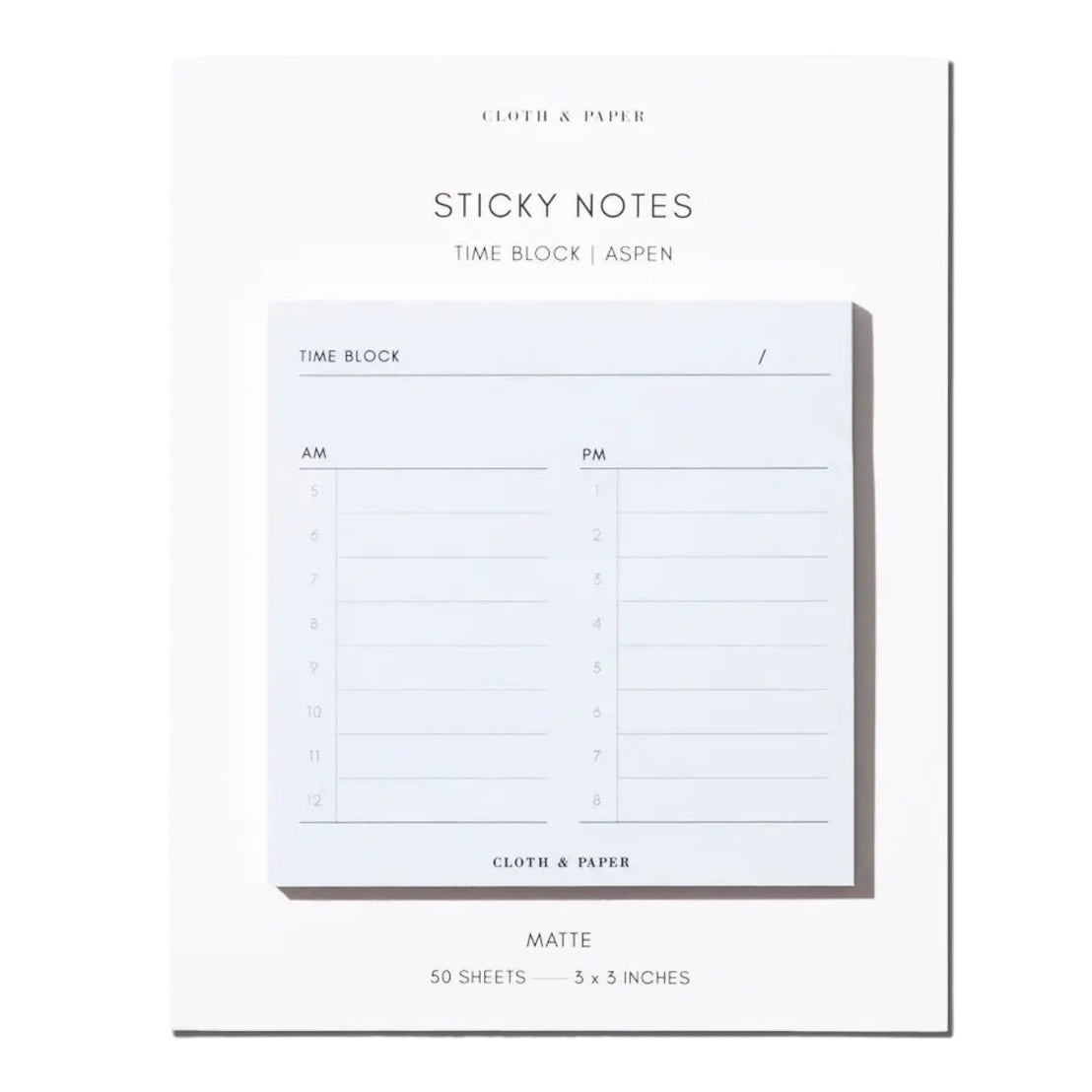 Time Block Sticky Notes