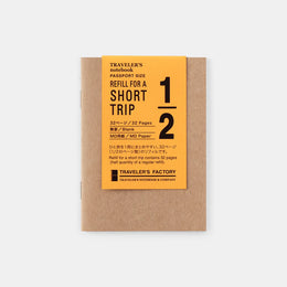 TRAVELER’S FACTORY Refill Short Trip White (Passport Size), Traveler's Company