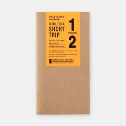 TRAVELER’S FACTORY Refill Short Trip White (Regular Size), Traveler's Company