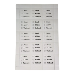 Alive? Dead? Undead? Stamp Stickers