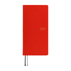 Hobonichi 2027 Techo Weeks Mega Colors: Poppy Red