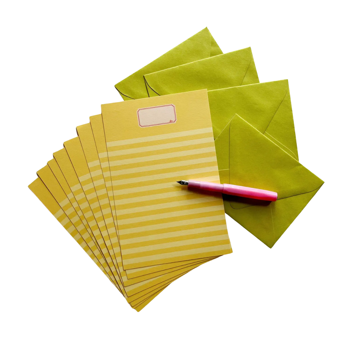Yellow Lined Ephemera Letter Set