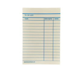 Yellow Library Card Notepad