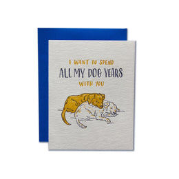 Dog Years Birthday, Ladyfingers Letterpress
