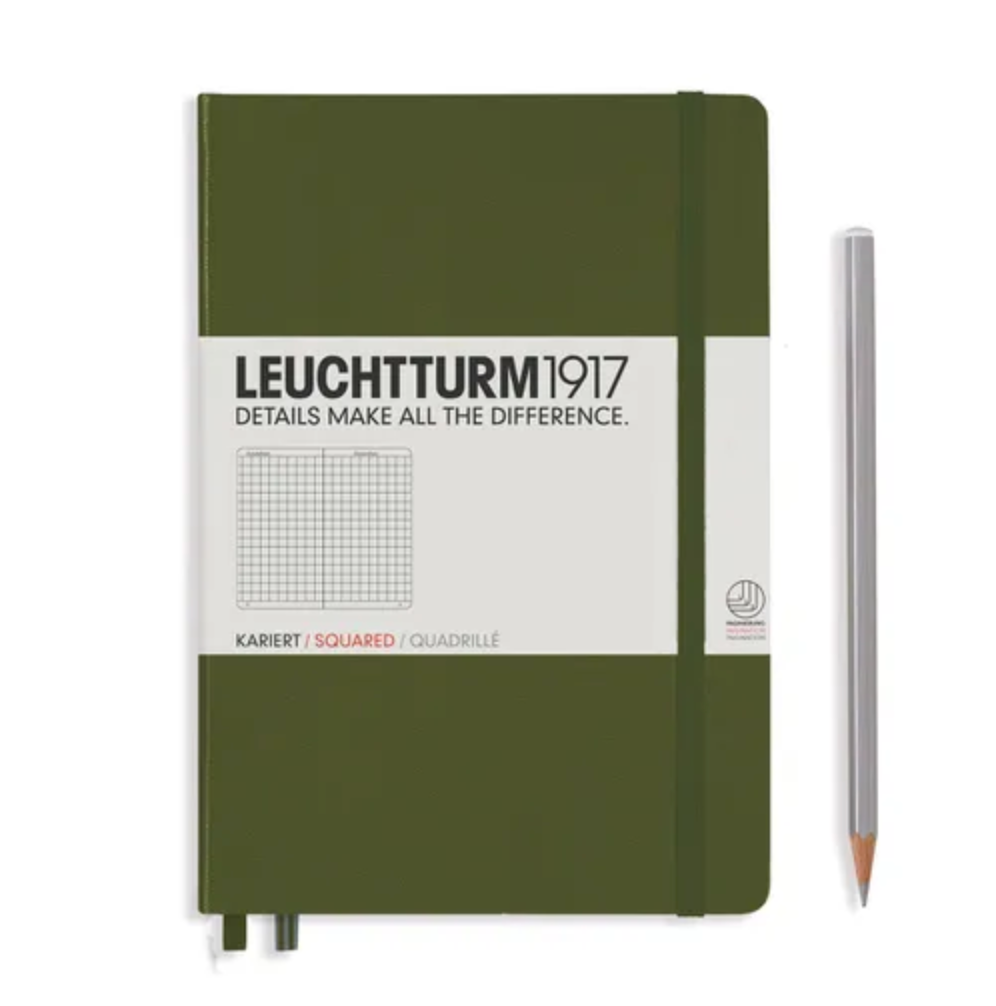 Leuchtturm1917 A5 Squared Hardcover Notebook
