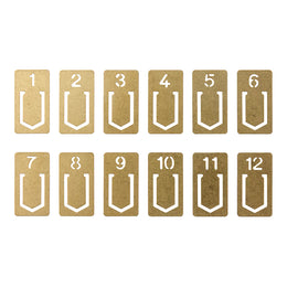 TRC Brass Number Clips, Traveler's Company