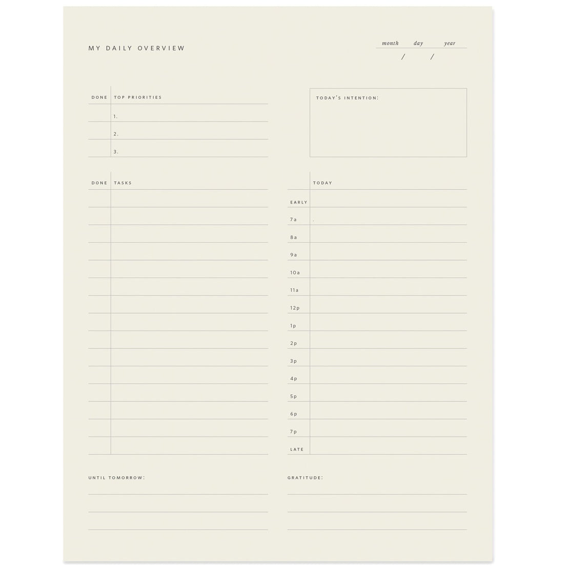 Daily Overview Notepad