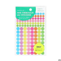 See-Through Dot Stickers, Neon