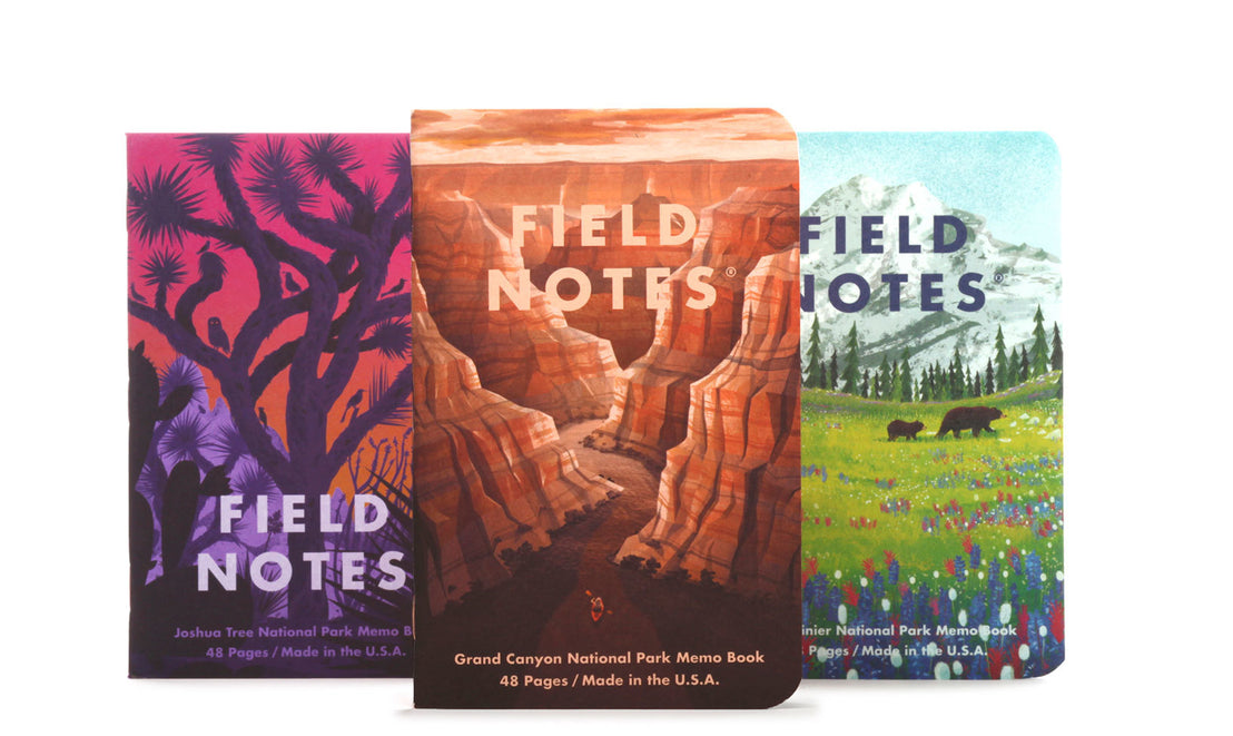 National Parks Notebook Trios, Field Notes