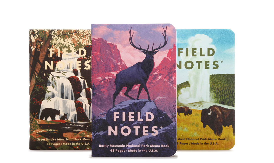 National Parks Notebook Trios, Field Notes