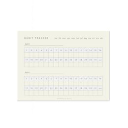 Monthly Habit Tracker Notepad