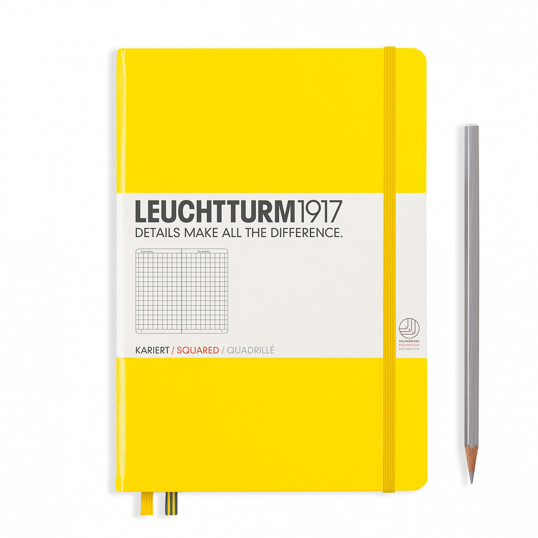 Leuchtturm1917 A5 Squared Hardcover Notebook