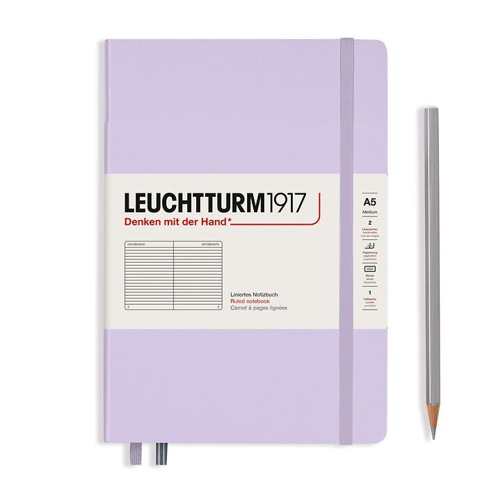 Leuchtturm1917 A5 Ruled Hardcover Notebook