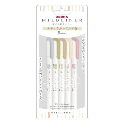 Natural Mildliner Highlighter Set