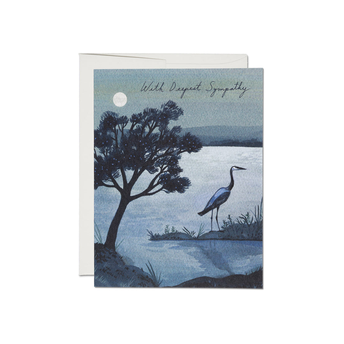 Blue Heron Sympathy, Red Cap Cards