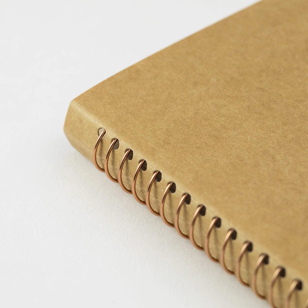 A5 Slim Blank Kraft Paper Spiral Notebook, Traveler's Company