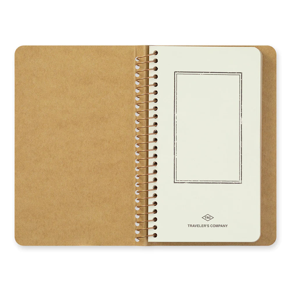 A6 Slim Blank Kraft Paper Spiral Notebook, Traveler's Company