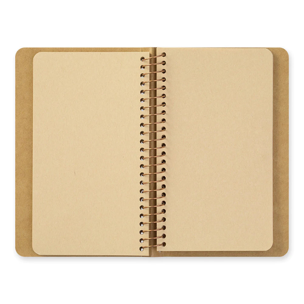 A6 Slim Blank Kraft Paper Spiral Notebook, Traveler's Company