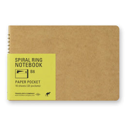 B6 Spiral Notebook with Pockets, Traveler's Company