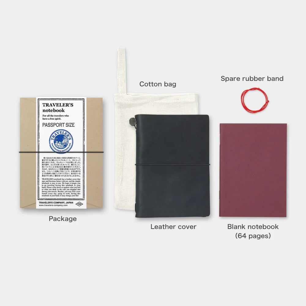 000 Passport Cover Black, Traveler's Company
