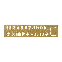 TRC Brass Template Bookmark Number, Traveler's Company