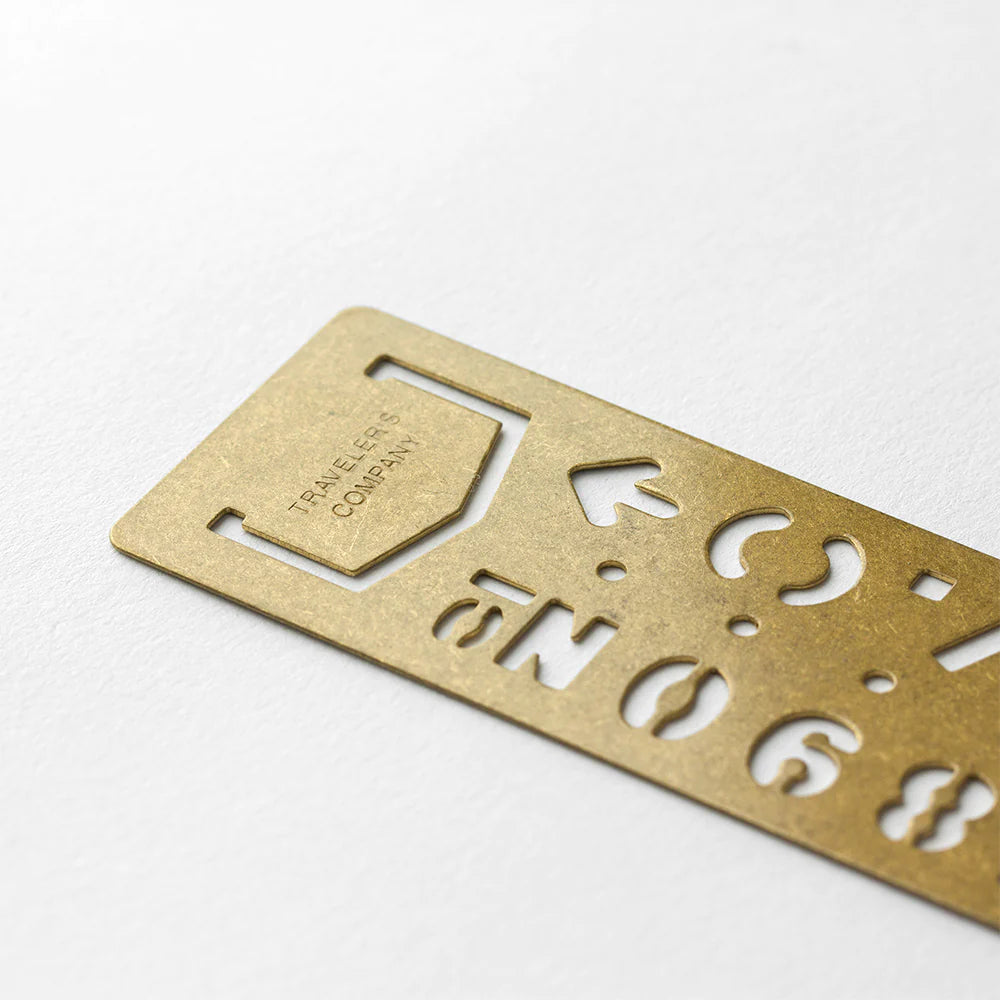 TRC Brass Template Bookmark Number, Traveler's Company