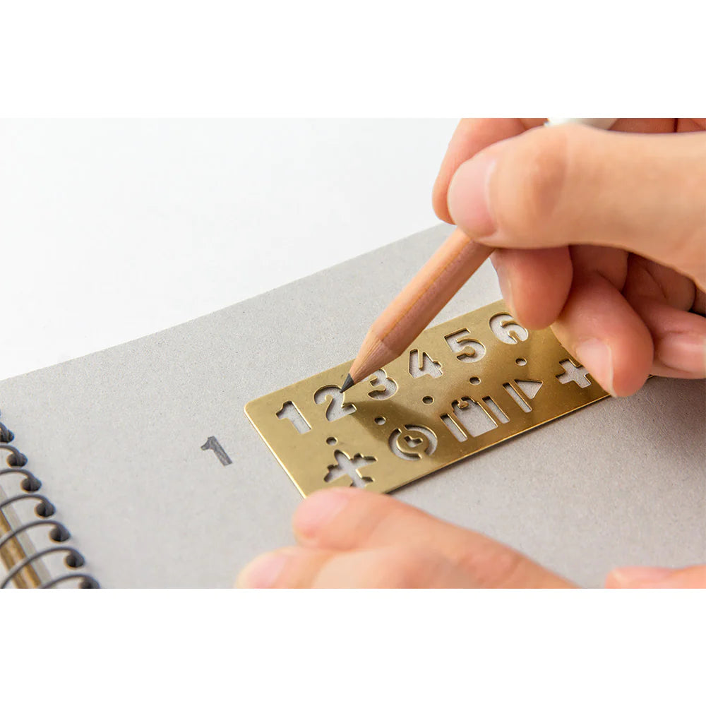 TRC Brass Template Bookmark Number, Traveler's Company