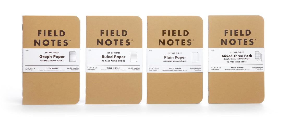 Kraft Notebook Trio, Field Notes