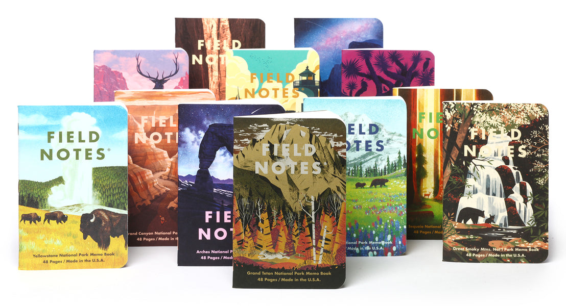 National Parks Notebook Trios, Field Notes